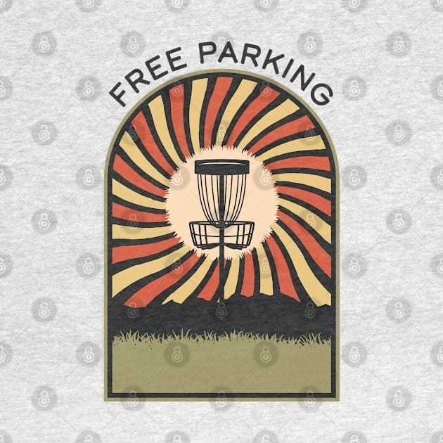 Free Parking | Disc Golf Vintage Retro Arch Mountains by KlehmInTime